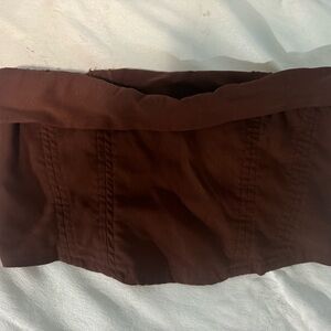 Brown Strapless Top